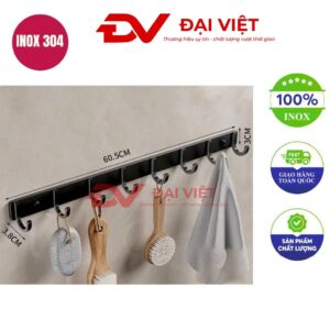 Móc inox treo tường 60x3.8cm