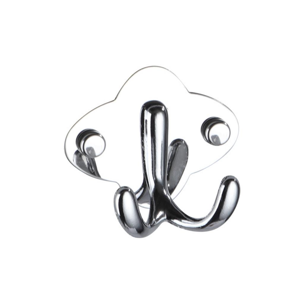 Móc treo inox đơn 5x5.5cm lắp gọn trên tường, phù hợp phòng tắm và khu vực ẩm.