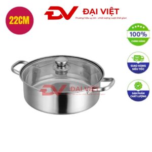 Nồi lẩu inox quai ống 22cm