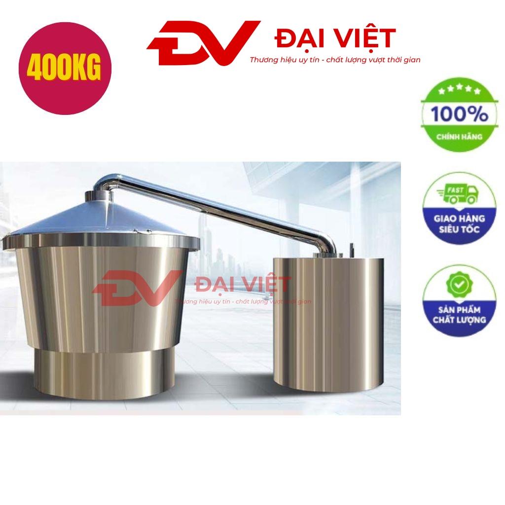 Nồi nấu rượu 400kg bằng inox 304 cho cơ sở chưng cất công nghiệp