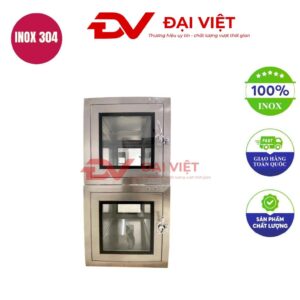 Pass box (tủ truyền đồ phòng sạch) 2 ngăn 500x500x500mm