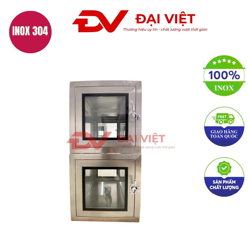 Pass box (tủ truyền đồ phòng sạch) 2 ngăn 500x500x500mm