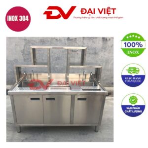 Quầy pha chế cafe inox 1200x700x800mm
