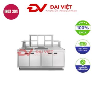 Quầy pha chế inox 1800x700x1400mm