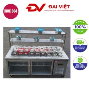 Quầy pha chế inox 1800x800x800mm