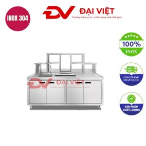 Quầy pha chế inox 2000x700x800mm