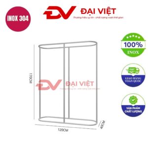 sào treo quần áo inox 120x40x170cm
