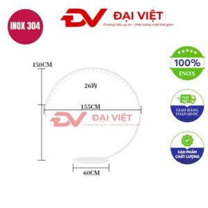 sào treo quần áo inox 60x150cm