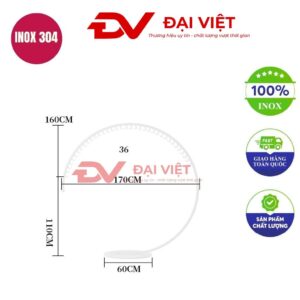 sào treo quần áo inox 60x160cm