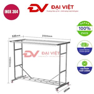 sào treo quần áo inox đôi