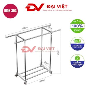 sào treo quần áo lắp ráp 100x50x130cm