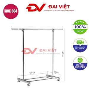 sào treo quần áo lắp ráp 100x50x147cm