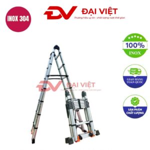 Thang rút đôi inox 3.2m