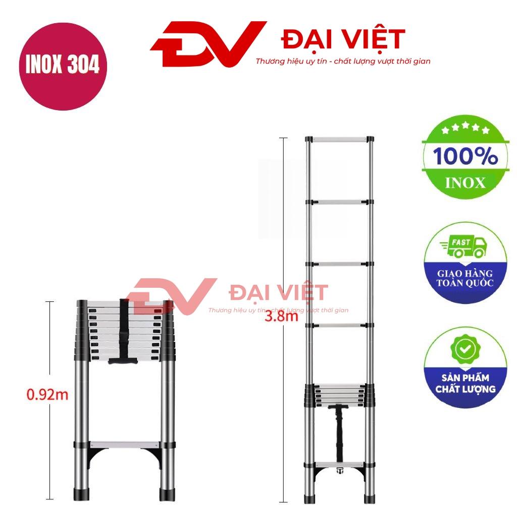 Thang rút đơn inox 3.8m