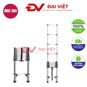 Thang rút đơn inox 5.4m