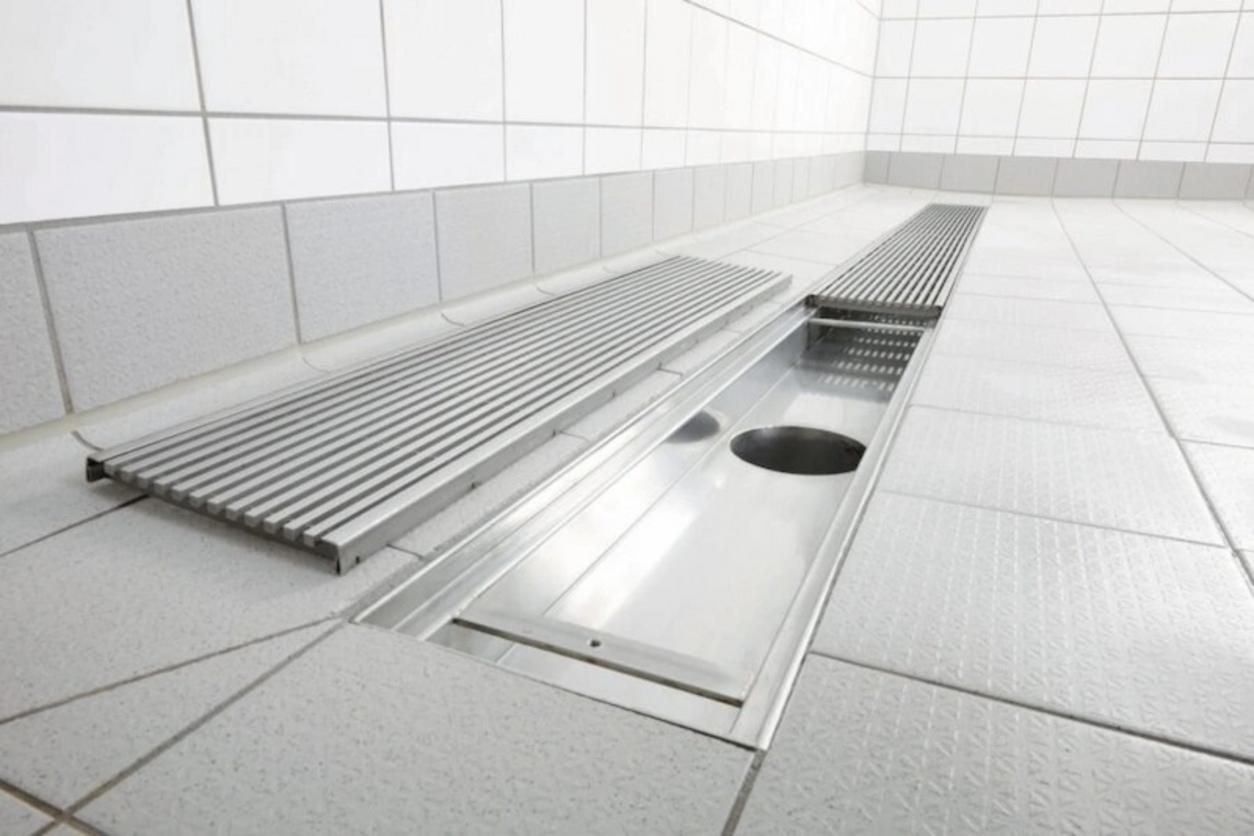 Thoát sàn công nghiệp 1000x200x100mm inox 304 cho bếp và khu xả nước lớn.