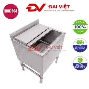 Thùng đá inox 2 ngăn
