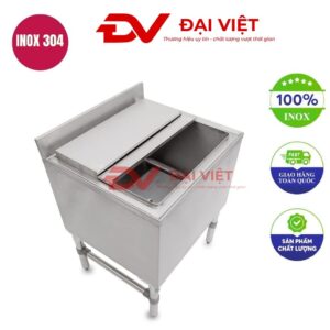 Thùng đá inox có chân 1100x600x800mm