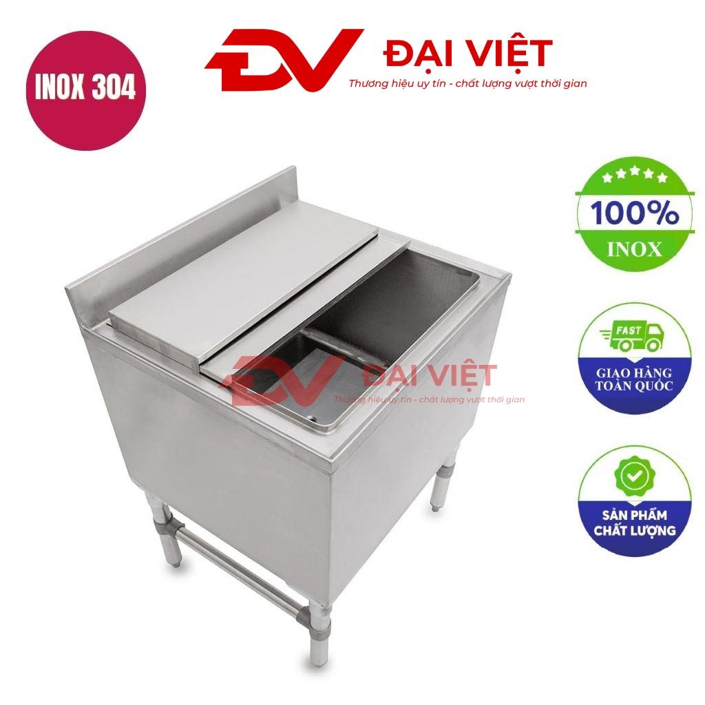 Thùng đá inox có chân 1200x550x950mm