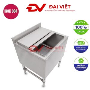 Thùng đá inox có chân 1200x600x1500mm