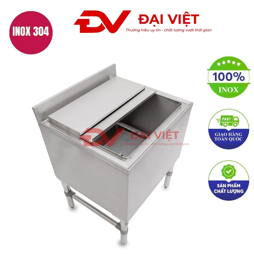 Thùng đá inox có chân 1200x600x1500mm