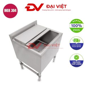 Thùng đá inox có chân 1200x650x850mm