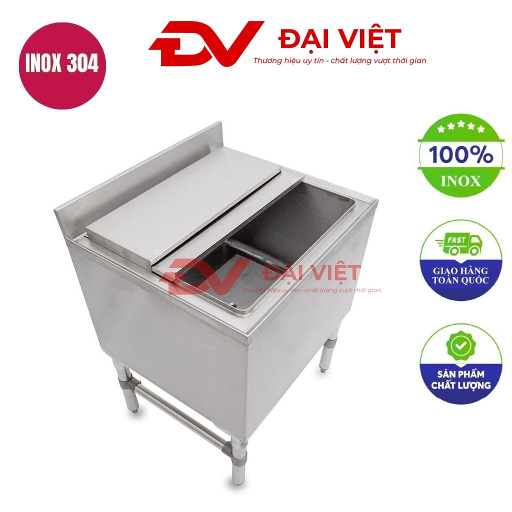 Thùng đá inox có chân 1200x650x850mm