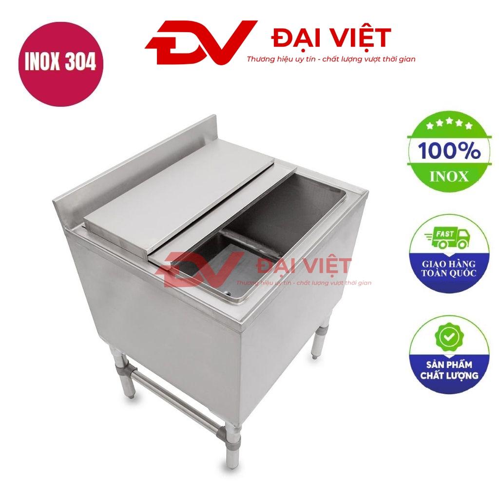 Thùng đá inox có chân 530x500x800mm