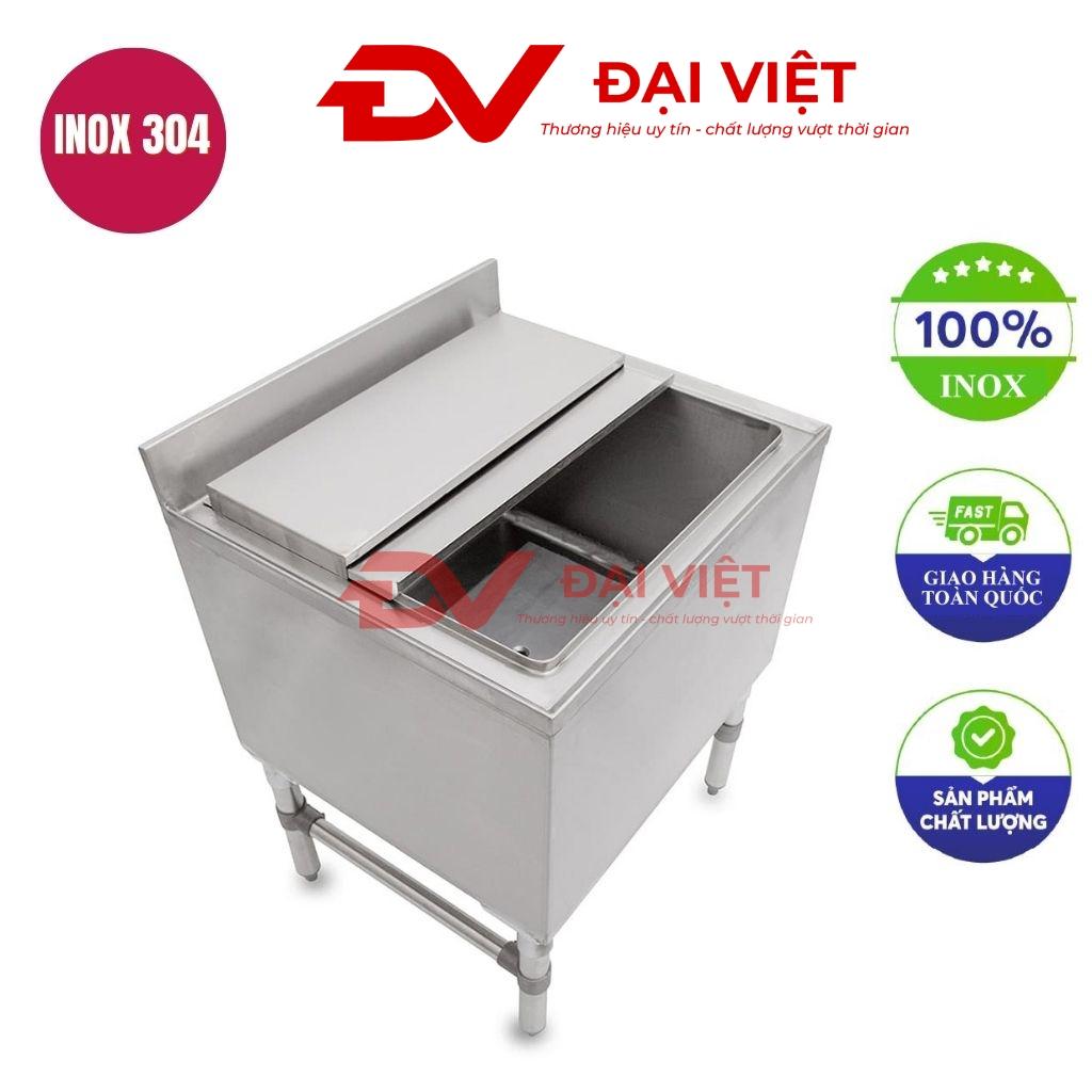 Thùng đá inox có chân 700x400x800mm