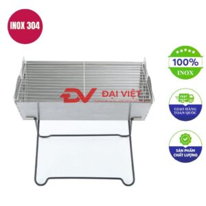 Thùng nướng than inox 347x255x270mm