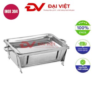 Thùng nướng than inox 38x28x14cm