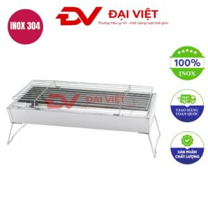 Thùng nướng than inox 45x23x22cm