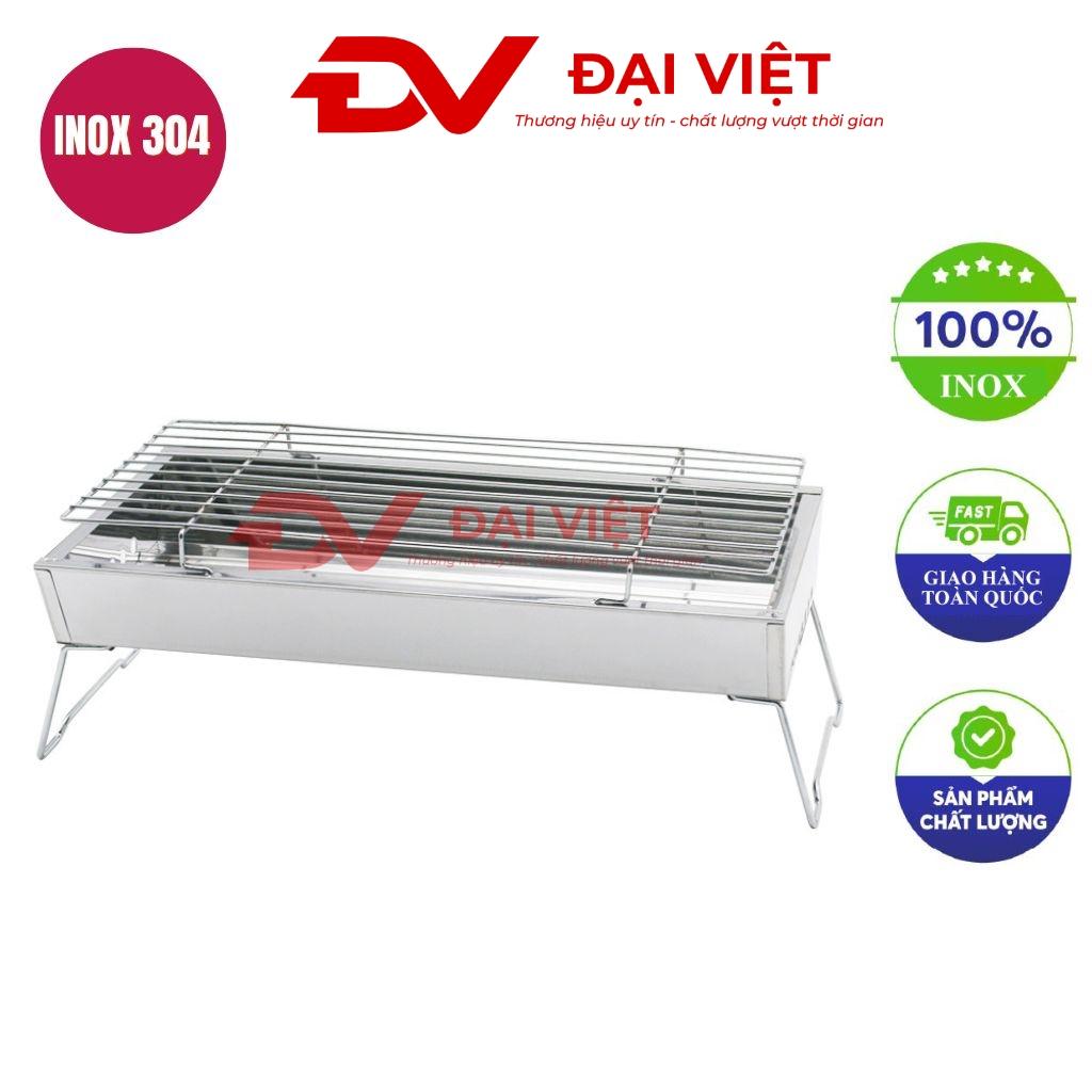 Thùng nướng than inox 45x23x22cm