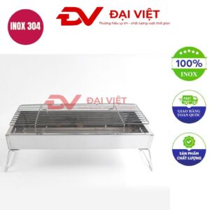 Thùng nướng than inox 47x25x18cm