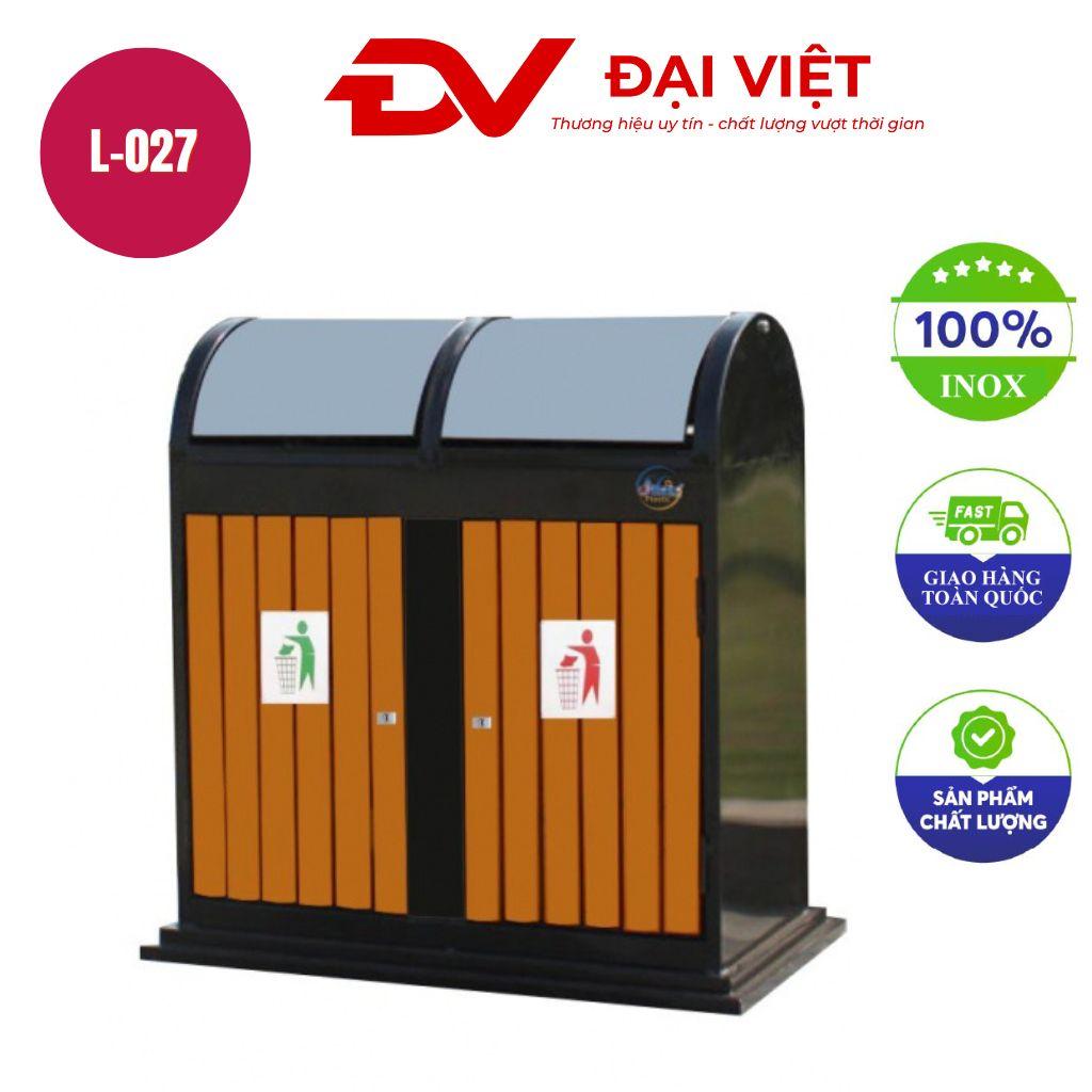 Thùng phân loại rác 2 ngăn 890x480x890mm