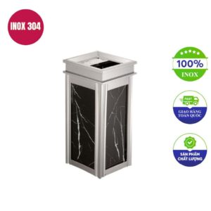 Thùng rác inox đá hoa cương