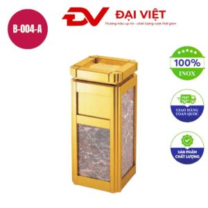 Thùng rác inox đá hoa cương B-004-A