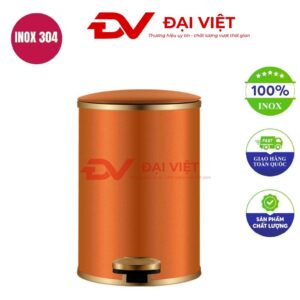 Thùng rác inox đạp chân 12 lít 255x390mm