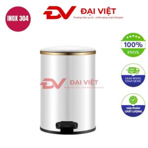 Thùng rác inox đạp chân 20l 290x440mm