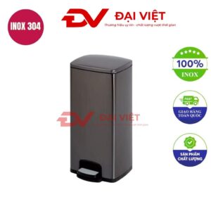 Thùng rác inox đạp chân 30l 300x250x680mm