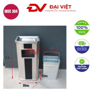 Thùng rác inox khách sạn 245x600mm