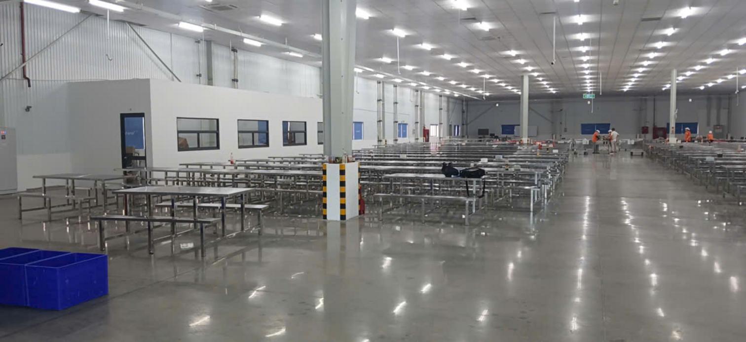 Bàn inox được thi công đồng bộ trong dự án STV MACHINE CO.,LTD - Cơ Khí Đại Việt