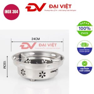 bếp cồn inox tròn 24x10cm