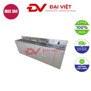 Máng rửa tay inox cho trẻ mầm non