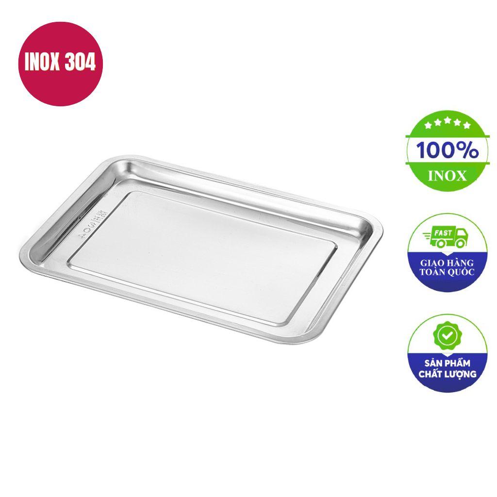 Khay inox chữ nhật 40x30x2cm
