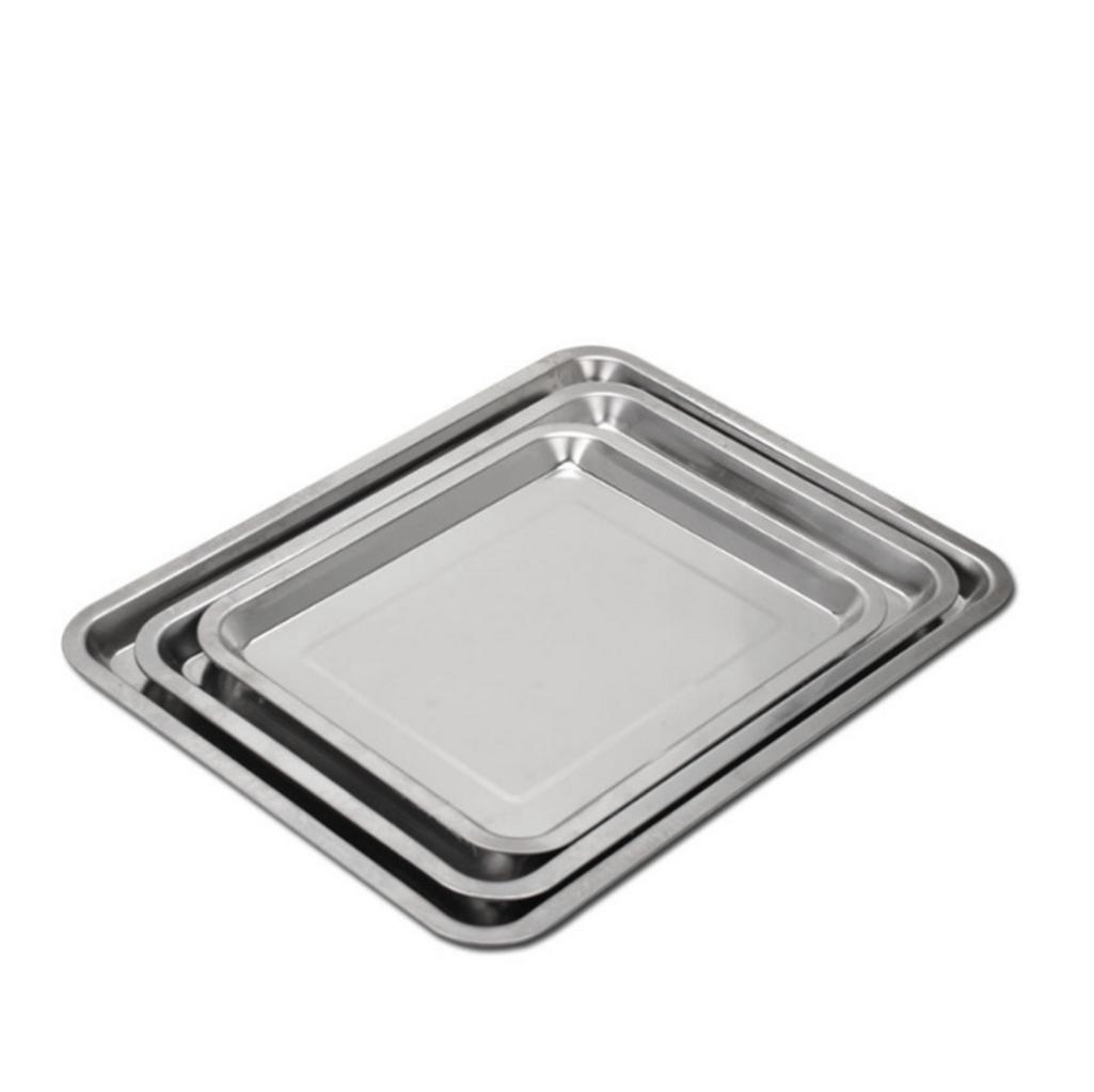 Khay inox chữ nhật có nắp sâu lòng 31,5 x 21,5 x 15 cm với inox SUS 304 và nắp kín.