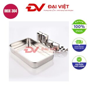 Khay inox đựng dụng cụ y tế 30x20x5cm