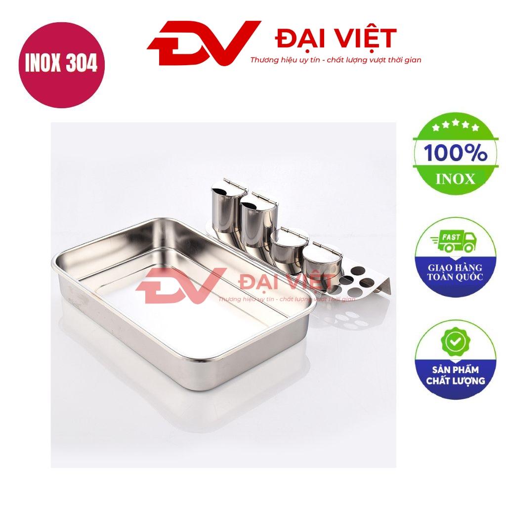 Khay inox đựng dụng cụ y tế 30x20x5cm