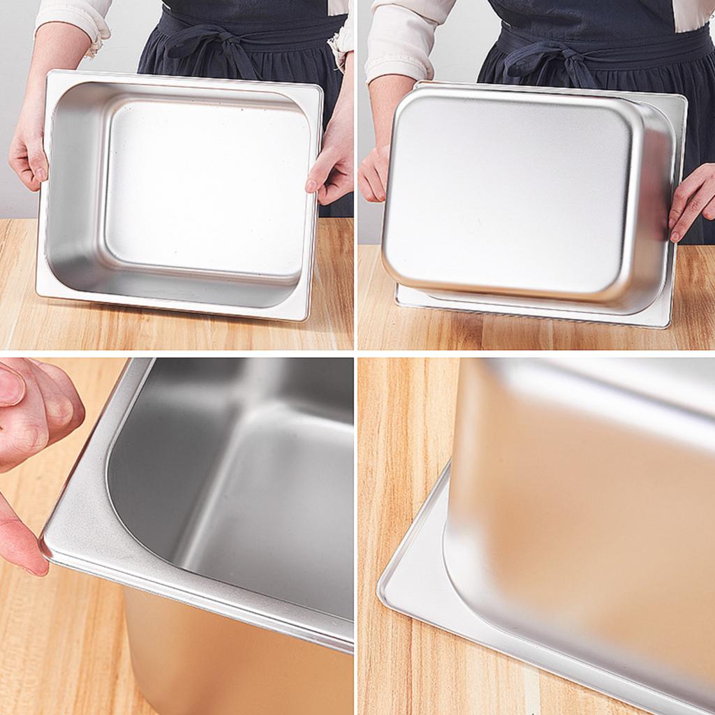 Khay inox GN 1/4 tối ưu quầy topping, buffet và line bếp phục vụ nhanh.