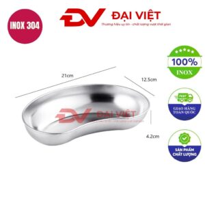 Khay inox hạt đậu 21x12.5x4.2cm